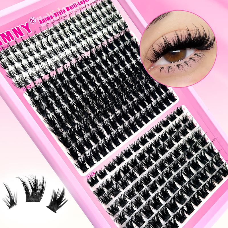 Lashes Cluster Lash Kit Diy Lash Extension Mixed Top & Bottom Tray Clusters Eyelashes Fluffy Individual Lashes 1