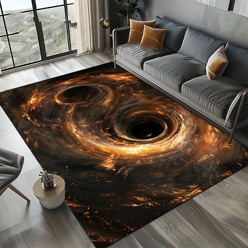 Cosmic Nebula Star Black Hole Galaxy Carpet Rugs Living Room Decor Carpets Home Bedroom Non-slip Area Floor Mat Entrance Doormat