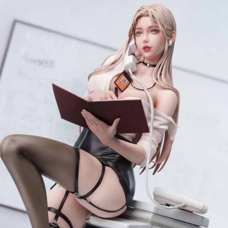 Beautiful Girl Private Secretary Figure Second Play Animation Two-dimensional Doll Sexy Bunny Desktop Chassis Ornament