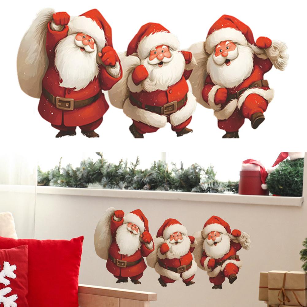 Christmas Atmosphere 30*60CM Christmas Decor Holiday Party Jolly Santa Decoration 30*60cm Size Indoor Outdoor Use PVC Material