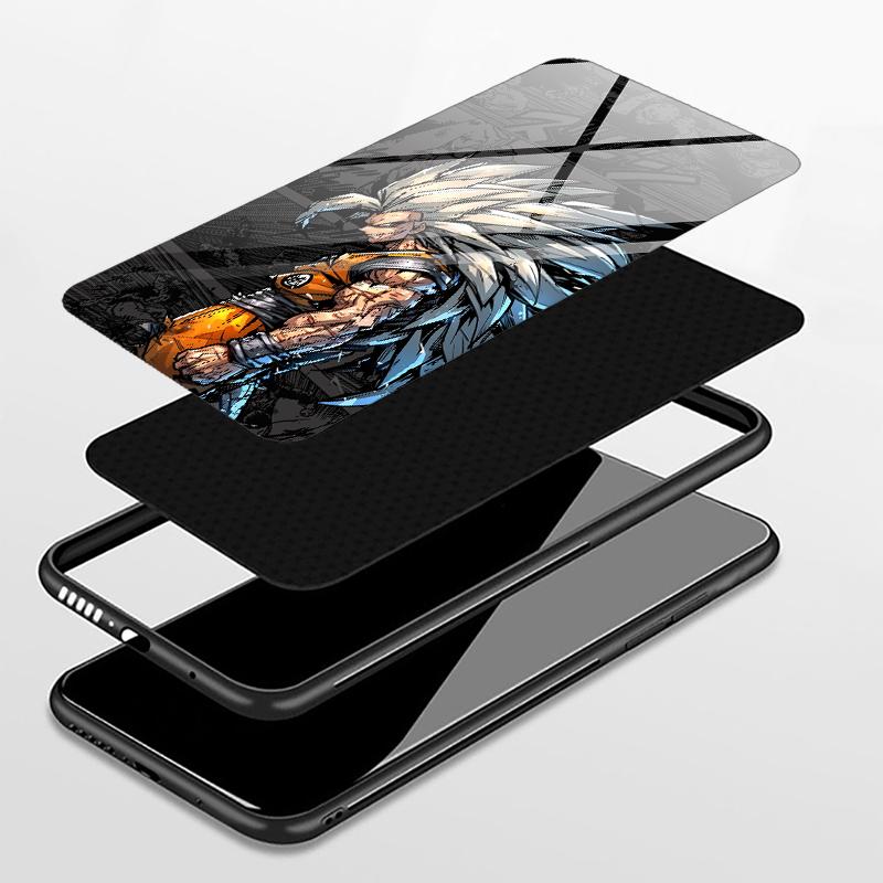 Case for Xiaomi mi 11 Lite 13 10 Pro 14 10T Note 10 12T 11T 12 12X Glass Phone Cover D-ragonS B-allS Son Goku