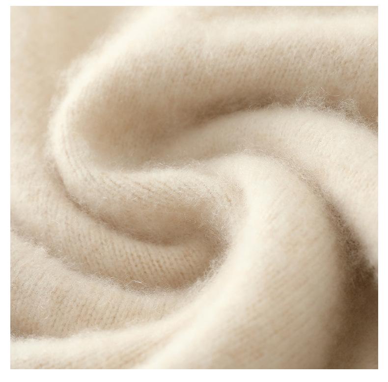 Men's 100% Wool Half-High Neck Sweater - Versatile Natural Fiber Knitwear for Autumn/Winter