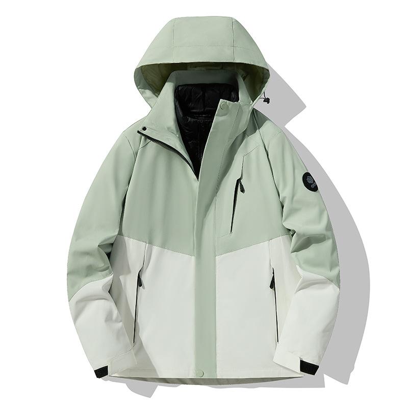 New Autumn and Winter Outdoor Thickened Windproof Waterproof Jacket for Men and Women Down Warm Three-in-one or Two