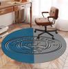 Manchester City FC Pattern Round Rug, Indoor/Outdoor Mat, for Picnic, Gameroom, Bedroom, Office, Living Room, Home Decor Carpet, Birthday Gift