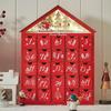 Red Christmas Countdown Calendar With 24 Drawers Personalized Decorative Crafts For Home Bedroom