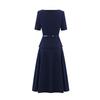 Tluoman Women's Doll Collar Business Suit Skirt Set