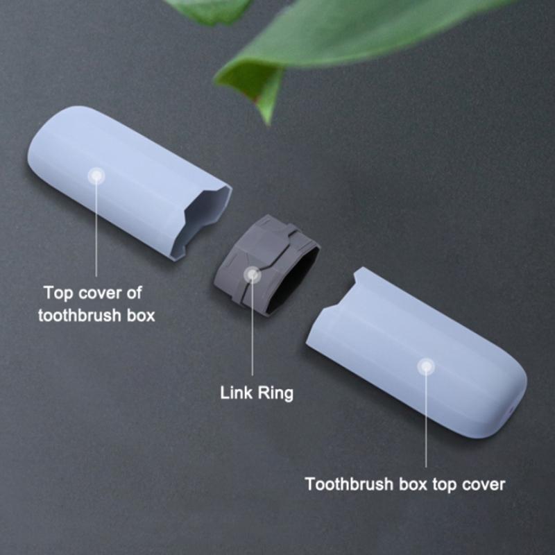 B60A Travel Toothbrush Case Stretchable Toothpaste Holder Container Anti Bacterial Adjustable Box