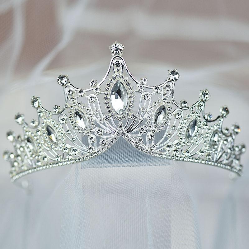 Bridal Crown Headband Headband Wedding Korean Style Birthday Adult Gift Crystal Crown Princess Dress Hair Accessory