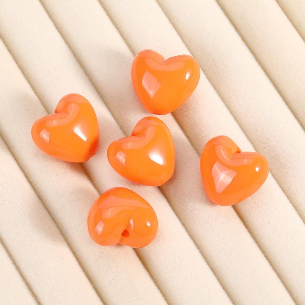 10pcs Multipurpose Heart Shape Beads Acrylic Craft Beads DIY Spacer Beads Craft Supplies