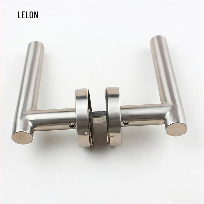Brushed 304 Stainless Steel Right Angle Three-Prong Fire Exit Room Door Handle
