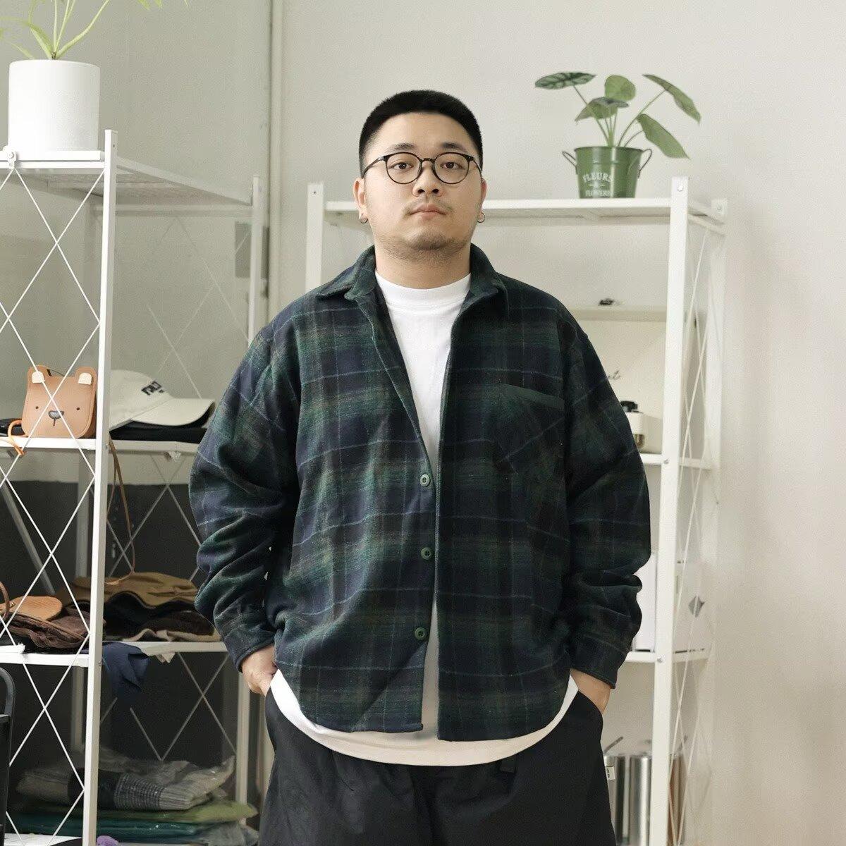 

Рубашка с длинным рукавом с буквенным принтом 2024 года в японском стиле в стиле Гонконга, свободная рубашка для мальчиков, летнее модное универсальное повседневное пальто 2XL зелёный