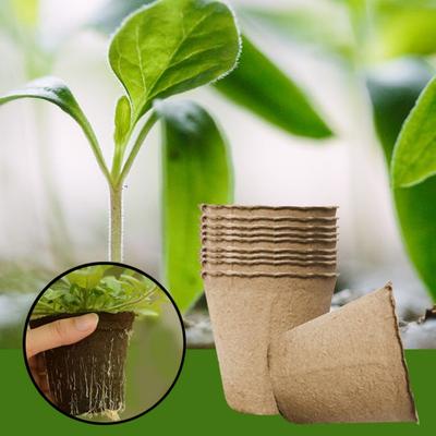 20/50Pcs 6cm Environmental Protection Garden Round Peat Pots Plant Seedling Starters Cups Nursery Herb Seed Tray Planting Tools