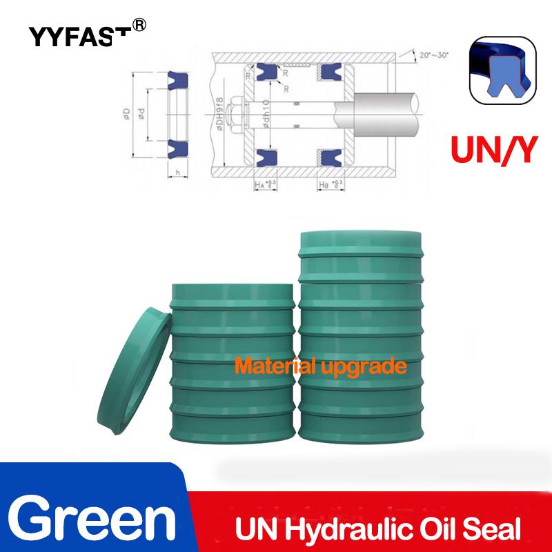 UN-Green,ID 4/5/6/8/9/10/12/14/15/16-19MM,UN Radial Shaft Hydraulic Seal,Polyurethane Piston Shaft and Rod,Single Lip U Cup Seal 10pcs