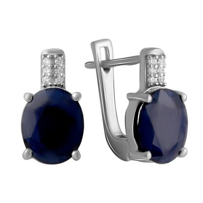 Cercei din argint cu safir natural 6.077ct (2063278)