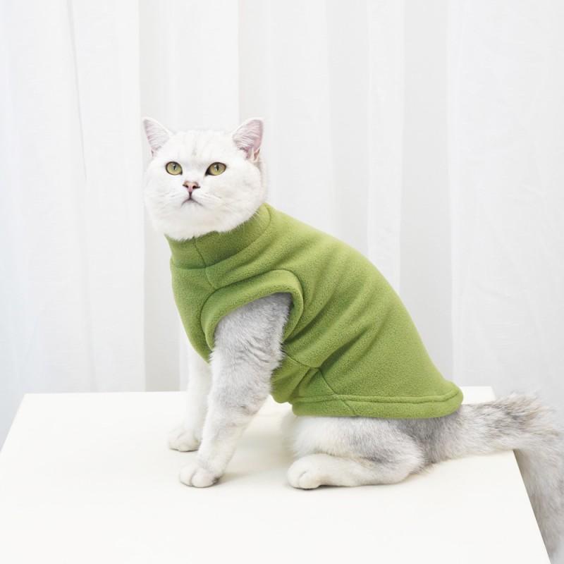 Pet Vest Cats Winter Warm Fleece Sleeveless Coat Ragdoll Hairless British Shorthair S To 8XL