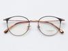 Alloaiweeo [Aloxrounz] Ar8013A C2 Half Two-Tone Black & Rose Gold Beta Titanium Round Glasses