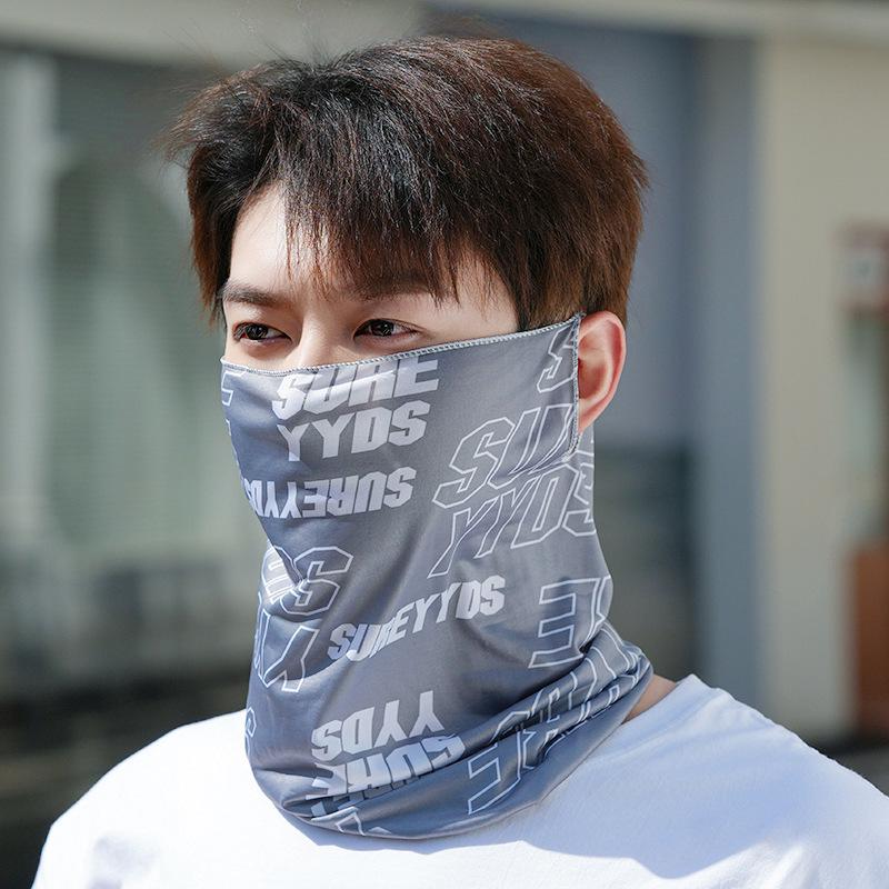 Unisex UV Protection Breathable Face Mask & Neck Gaiter with Ear Loops for Summer Cycling