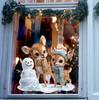 Christmas, Christmas Reindeer, Snowman, Fully Transparent, Double-sided Visible Glass, Home Decoration Stickers