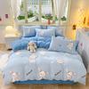 Girl Heart Fresh Small Floral Bedding Four-piece Set Washed Cotton Dormitory Bed Single Three-piece Set