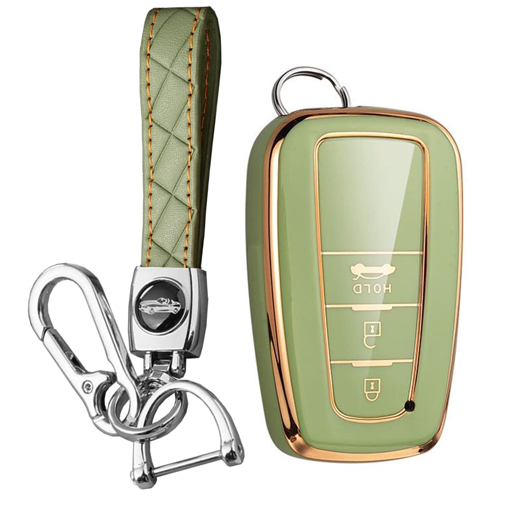 

[KUNIO] Toyota Exclusive Key Case, Key Holder, Silicone, Luxury Toyota C-HR New Prius 50 зелений