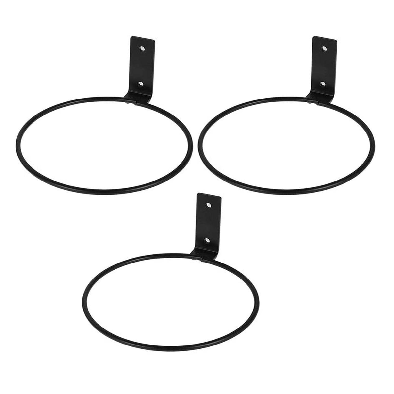 

3 упаковки держателей для цветочных горшков с кольцевым настенным креплением, металлический настенный держатель для горшков,(4inch) One size