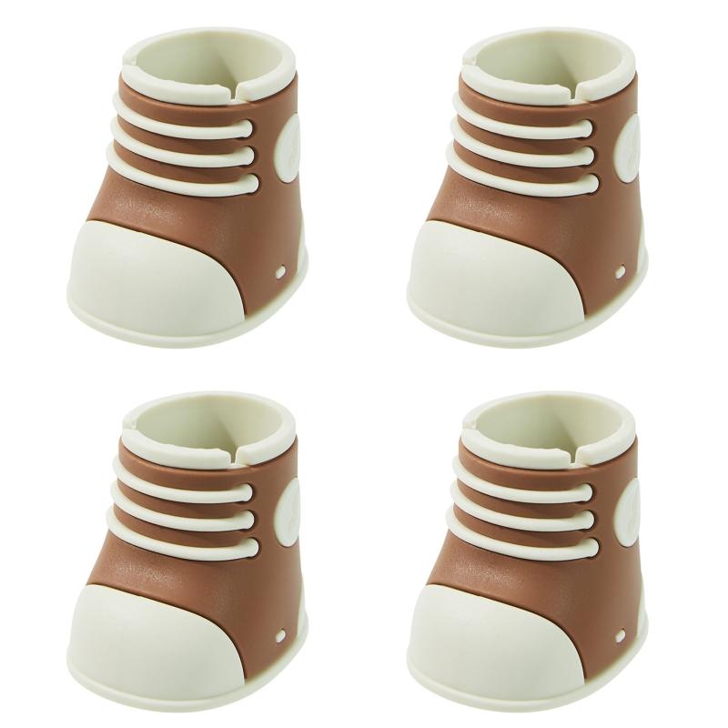 4 шт. защитный чехол для ножек стола, износостойкий чехол для ножек мебели, симпатичный силиконовый защитный чехол, противоскользящий чехол для ножек стула коричневый