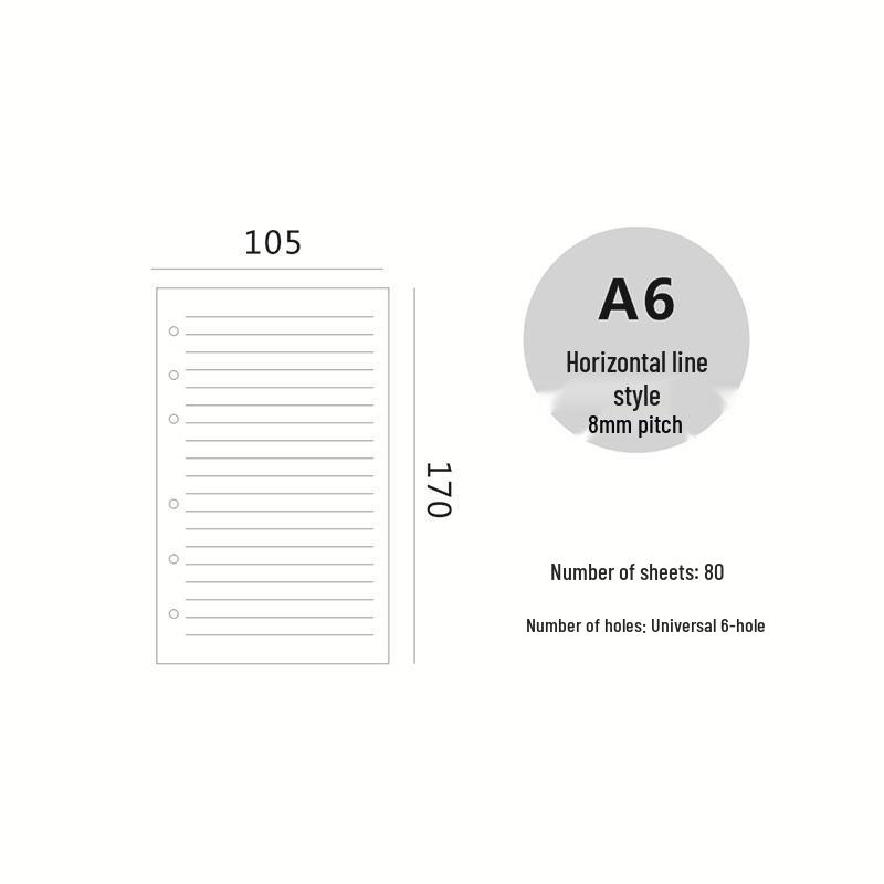 7-inch A6 B5 Loose-leaf Notebook A5 Notepad Replacement Pages