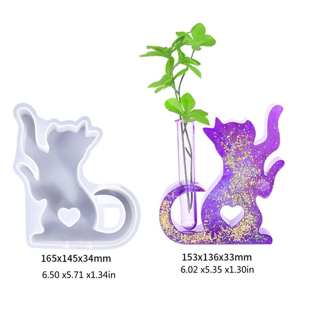 Hydroponic Flower Vase Mold Silicone Craft Moulds Animal Shape Ornament Mold Silicone Test Tube Mold Silicone Texture