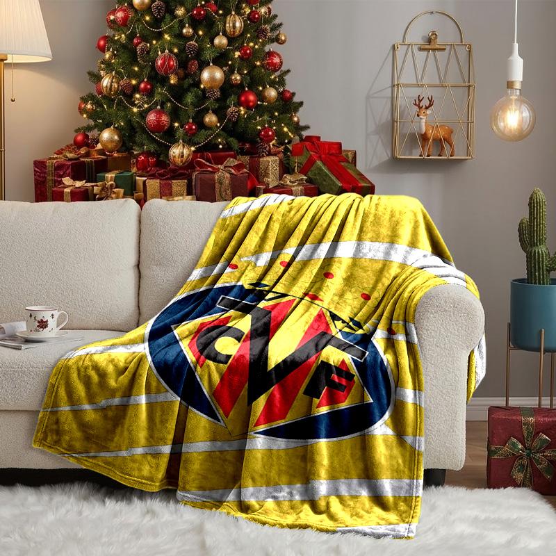 CF Football Emblem Blanket Lightweight Ideal Bedding Blanket Perfect for Travel, Camping, Living Rooms, Offices, Sofas, Fan Christmas gift