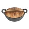 Cast Iron Wok Flat Bottom Frying Pan Non-stick Pot Easy Maintenance