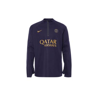 Maglia da Allenamento Calcio Storm-Fit Stampa Lettere Logo Casual Girocollo Mezza Zip Manica Lunga Maglia Fitness Uomo top Blu DX2849-499