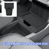 For Tesla Model Y Standard 2026 TPE Under Central Control Storage Box Flip Cover Design Tissue Box Storage Interior Accessorie