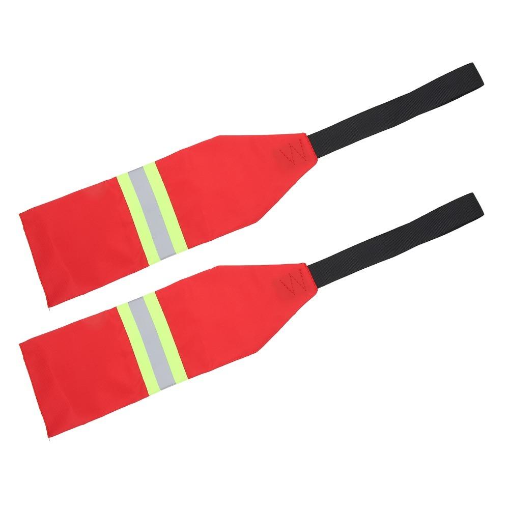 2PCS Oxford Fabric Kayak Warning Flag Red Kayak Towing Flag Portable Kayak Travel Flag for Kayaking
