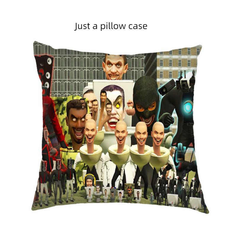 

Мягкая наволочка на подушку для дивана с цифровой печатью Skibidi Toilet, офисная, для спальни Style C