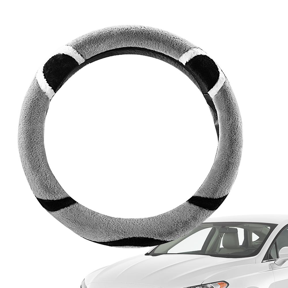 

Защитник рулевого колеса автомобиля Автомобильный чехол на рулевое колесо 15 дюймов Спортивный стиль Защитник рулевого колеса Плюшевый Противоскользящий Автомобильный