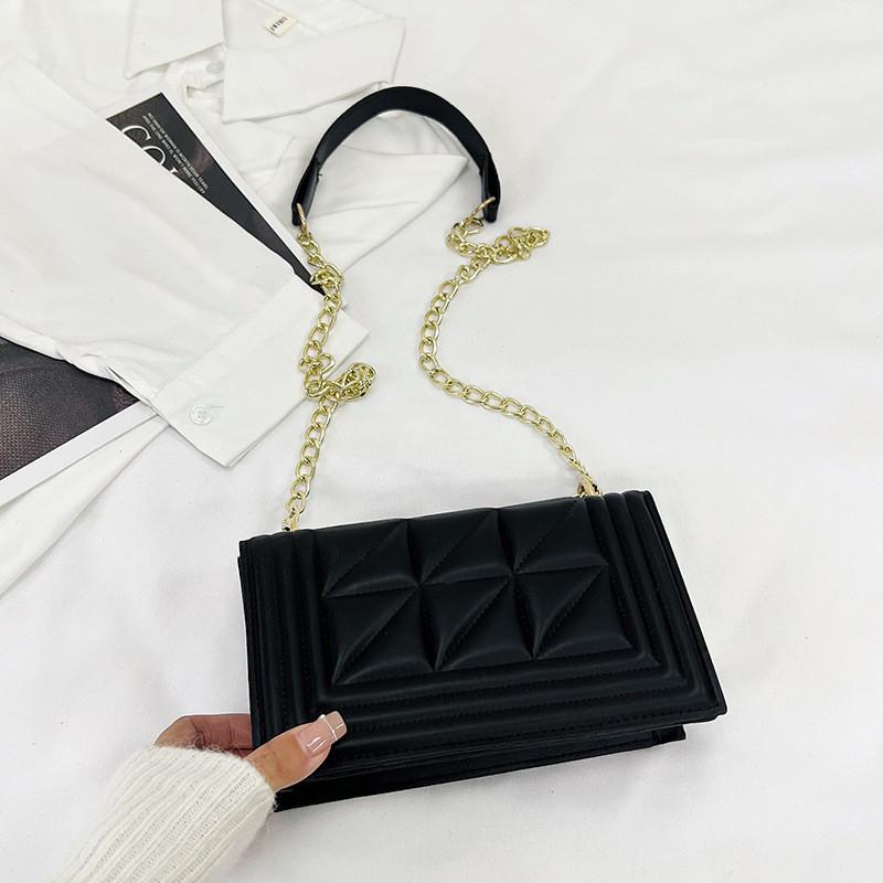 

Fashionable Stylish Single Shoulder Bag For Women Retro Small Square Crossbody Bag In Black White Red And Khaki Colors For Everyday Use чёрный