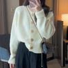 Women's Retro Japanese Soft Knit Cardigan, Autumn/Winter 2024, Loose Fit, Short Sweater Coat