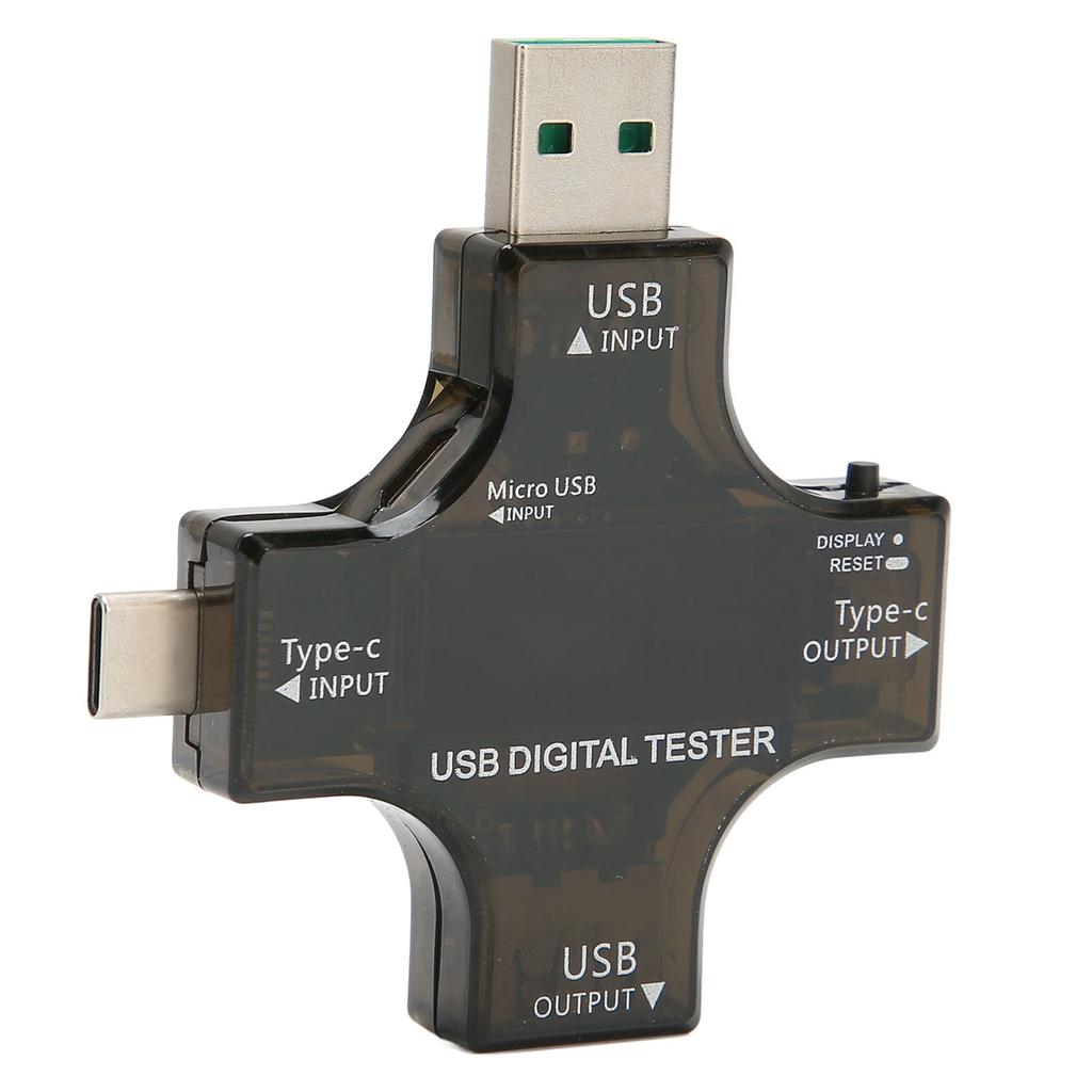 USB Power Meter Tester USB C Tester with Color IPS Digital Screen for Charger Power Mobile Power