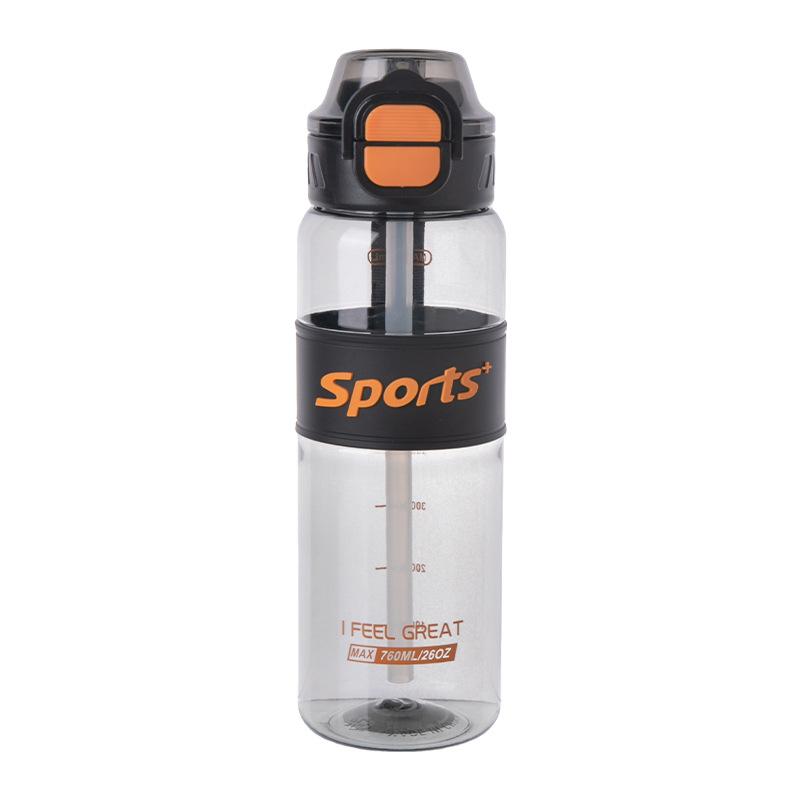 Water bottle large capacity plastic drinking cup one button open lid double drinking cup sports cup outdoor portable anti-scalding and high