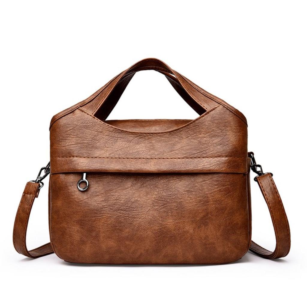 Shoulder Bag Unisex PU Adjustable Strap American Vintage Daily Commute