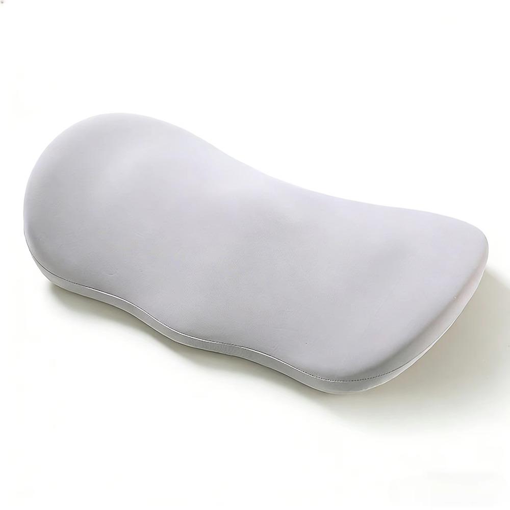 Soft Comfortable Lumbar Support Pillow Ergonomic Design Lower Backrest  Lumbar Protrusion Relief Ice Silk Grey