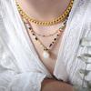 Collier avec pendentif perle abaque en pierre naturelle Dopamine - Disque rond en nacre, Bijou polyvalent pour femmes