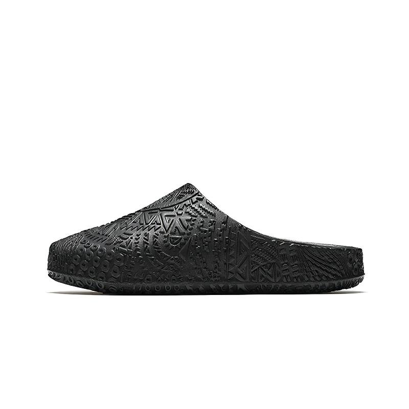 Anta Hela Slide Irving Tribal Printed Toe Cap Slippers Mens Black 112531801-2 39
