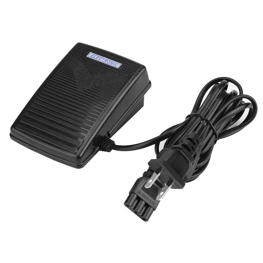 Plastic Sewing Machine Foot Control D Shape Plug Compatible Foot Control Pedal Power Cord Sewing Machine Pedal Household
