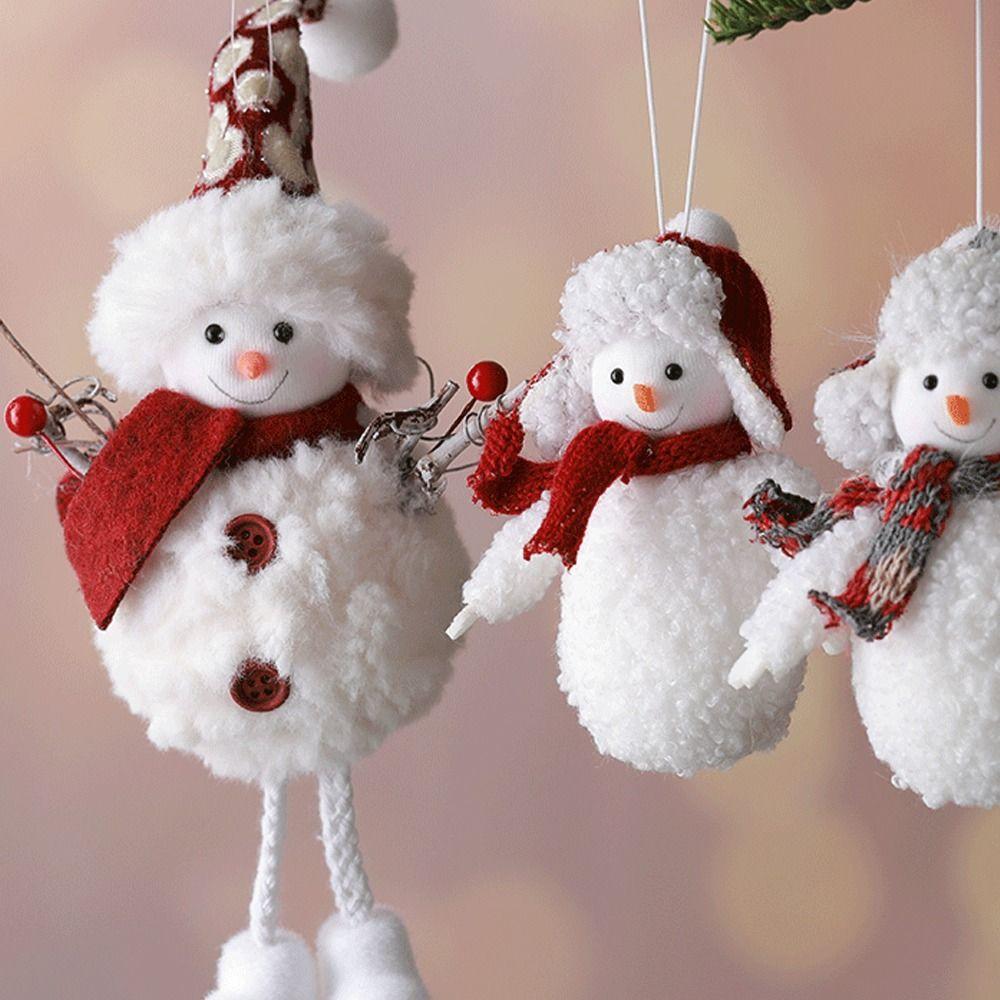 Cute Christmas Snowman Pendant Soft Christmas Tree Decorations  Home Xmas Decoration