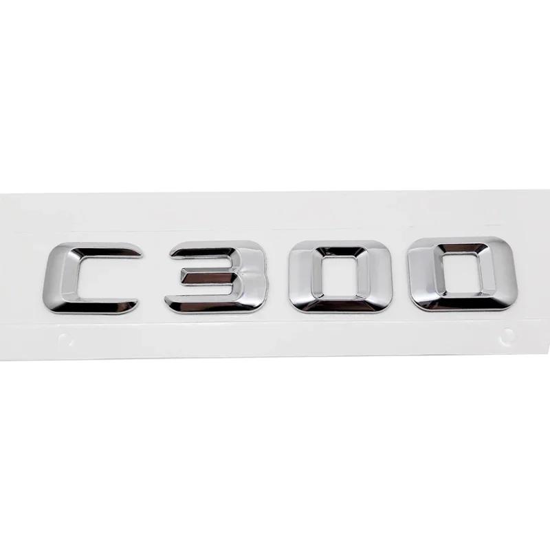 Alloy ABS Car Letter Stickers Rear Trunk Badge for Mercedes Benz C Class C240 C250 C260 C280 C300 C320 C350 C400 C500 Emblem