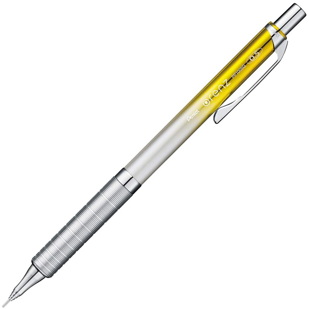 Pentel Orenz Mechanical Anglesite Yellow Pencil, 0.5mm, XPP1005G-MGG,
