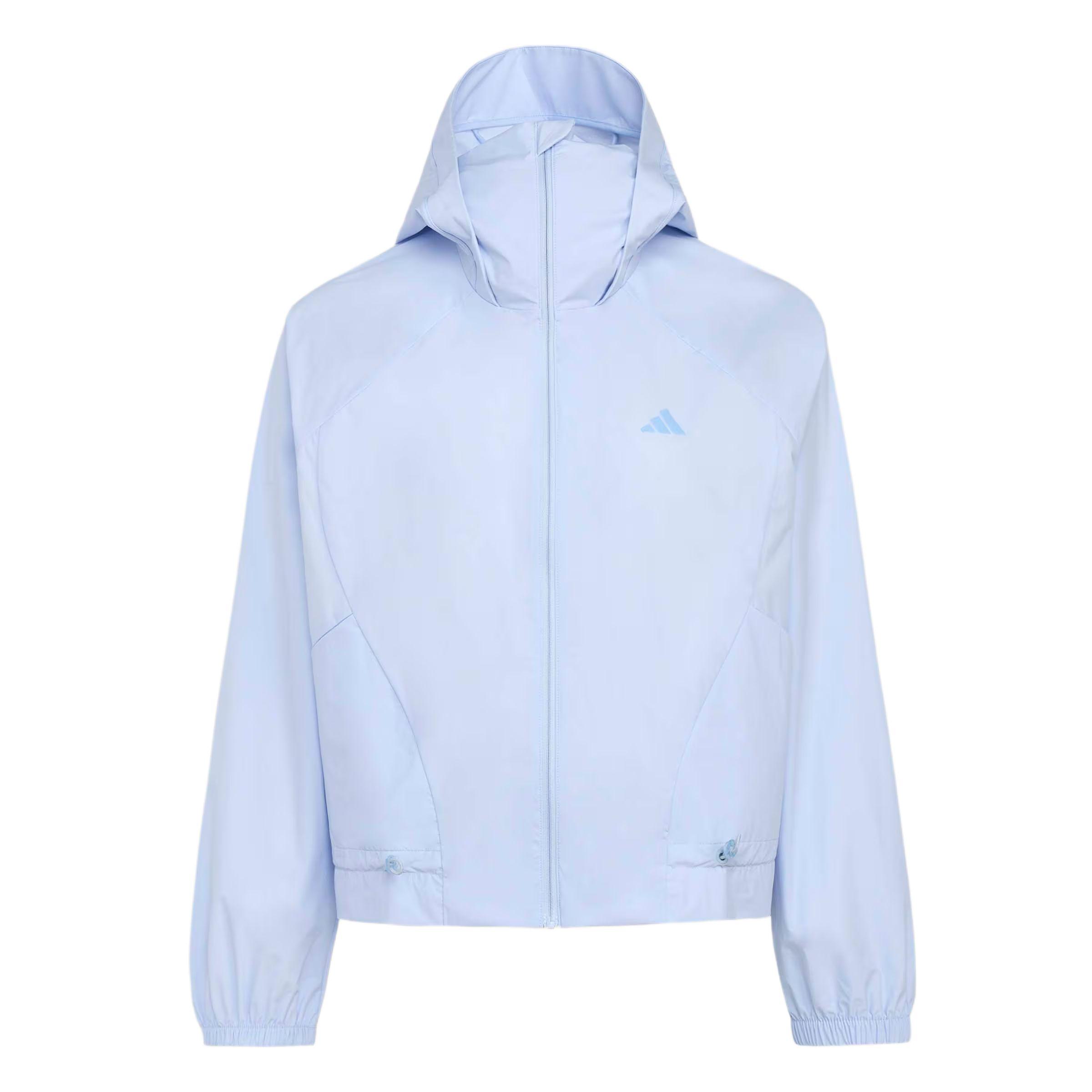 

Adidas Soft Lux Lightweight Cool Feel UPF50+ Woven Loose Short Hooded Zip Long Sleeve Jacket Women jackets KH2711 S