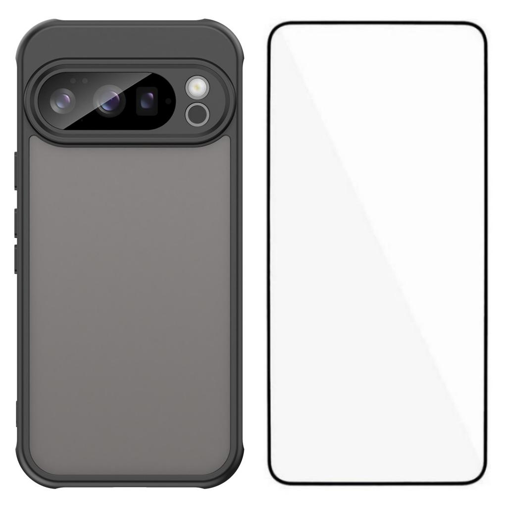 For Google Pixel 10 Pro Case with Screen Film WANLONFENG FD Series Skin Touch TPU PC Phone Back Cover