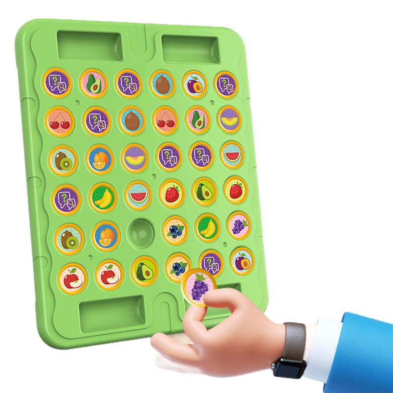 Children's Animal Flip Chess Puzzle Toy for Observation and Concentration Training